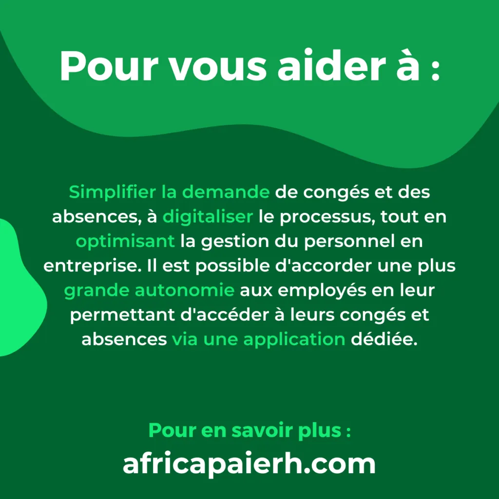 Illustration — La fonctionnalité : congés et absences